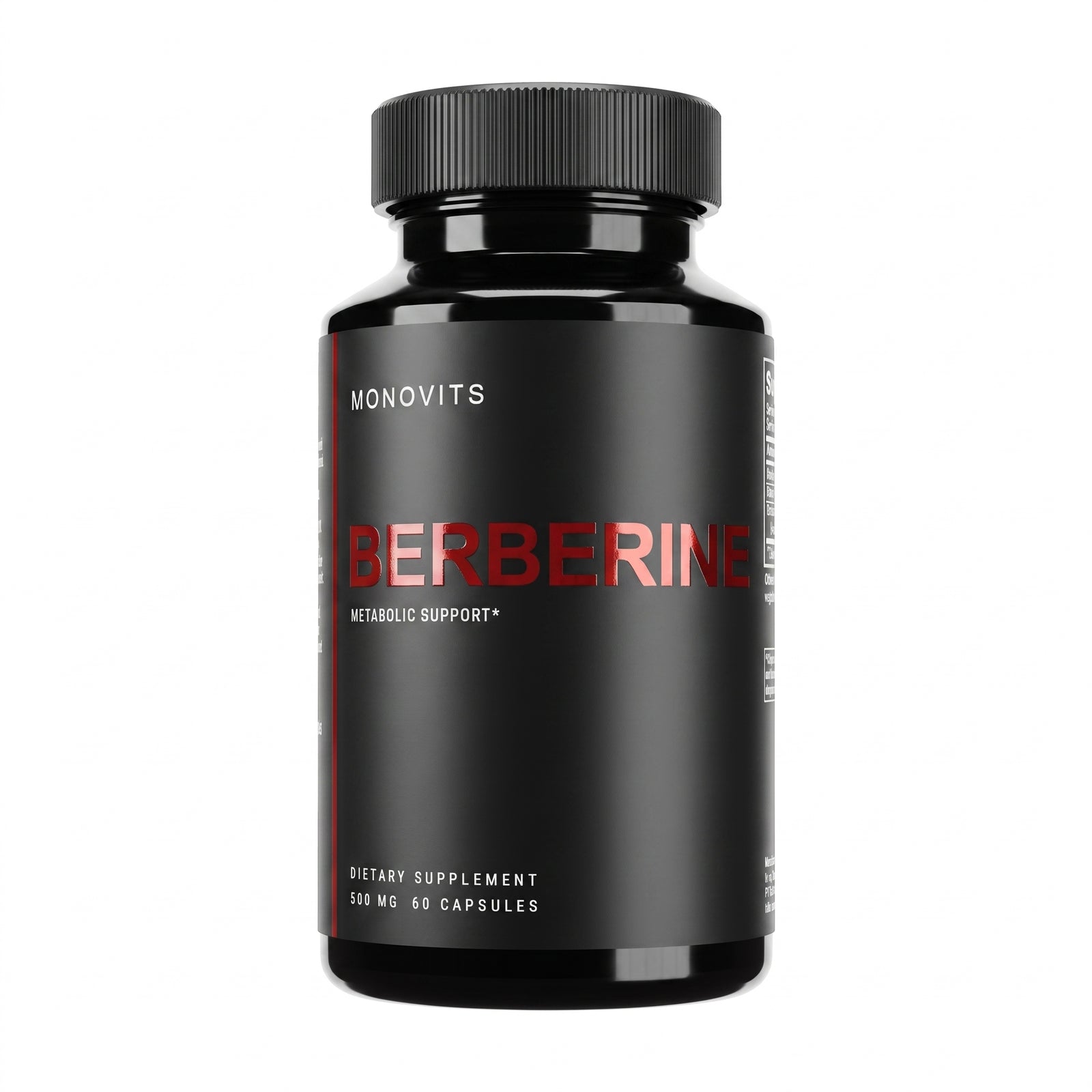 Monovits Berberine Complex — glossy black bottle