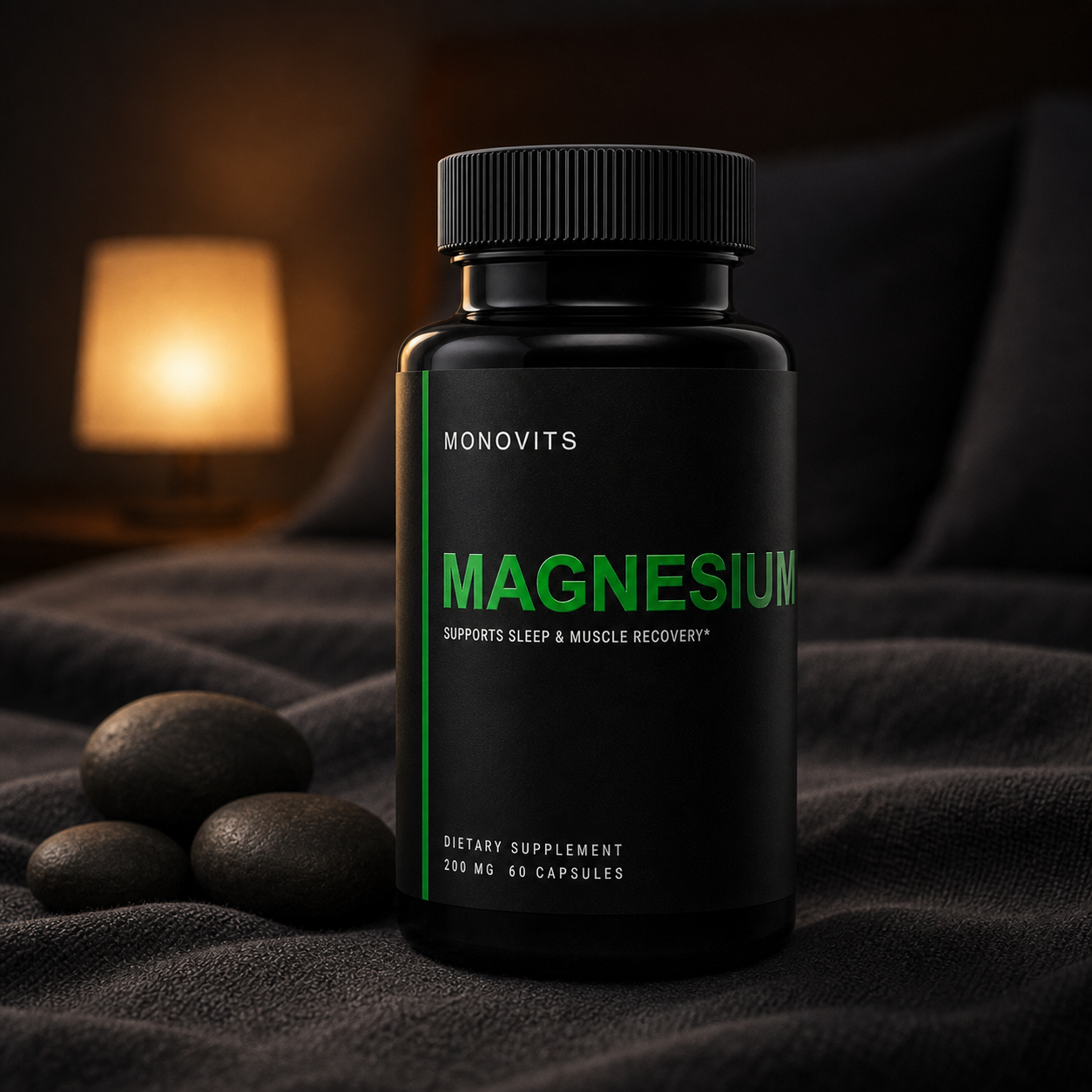 Monovits Magnesium Bisglycinate — dark evening hero.